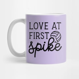 Love At First Spike Volleyball Girls Boys Cute Funny Mug